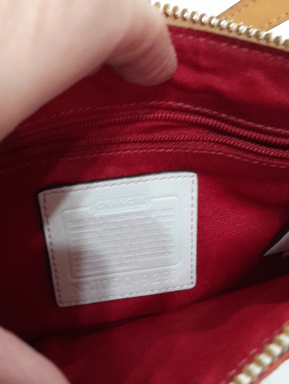 Coach 9291 Red Flower Applique Small Handbag Purse 9"x5" READ - Picture 3 of 5